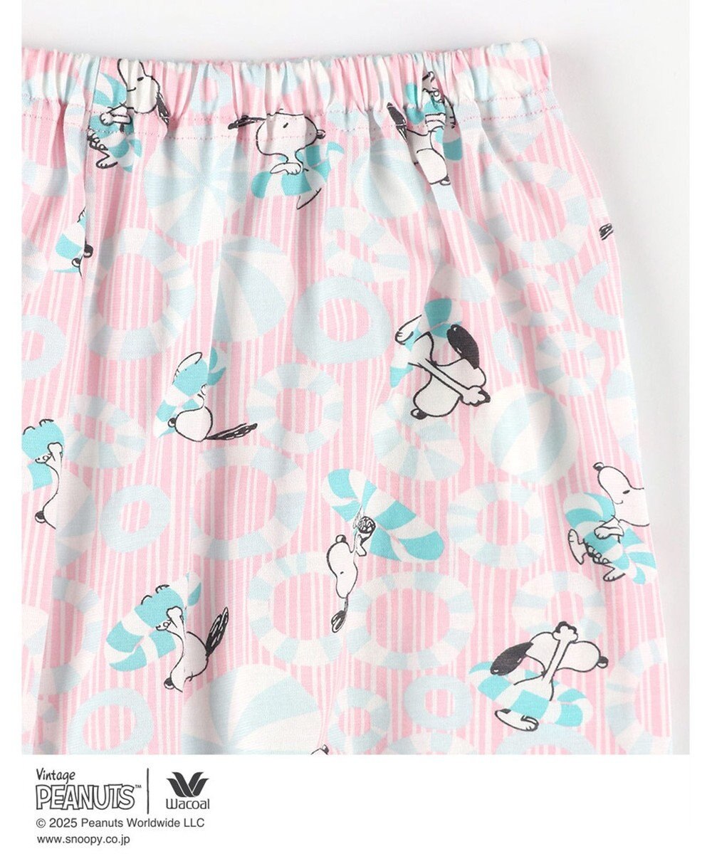 WACOAL ワコール_リラックス＆スリープ パジャマ 3分袖 半袖 8分丈 綿100%(本体) PEANUTS スヌーピー レディース FDT158 /ワコール 