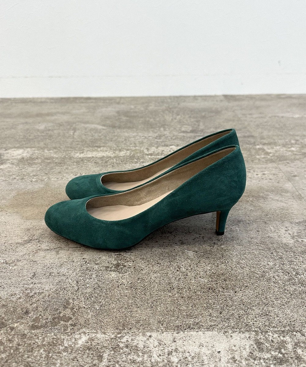 KASHIYAMA Women’s shoes 【受注生産】レザースエードパンプス(5.5cm) グリーン