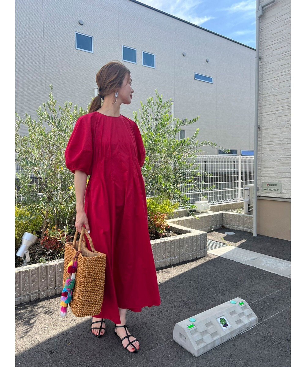 Green Parks ボリューム袖ロングワンピース 