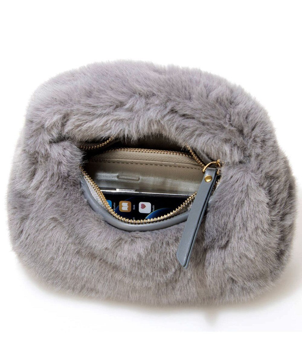 UNBILLION カシュカシュ cachecache / フェイクファー2wayハンドルミニバッグ 