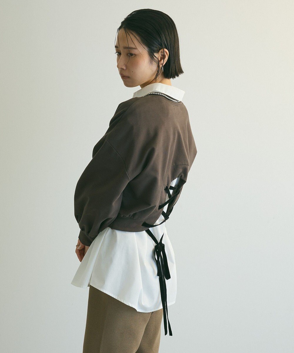 Green Parks ａ．バックレースアップスウェット 