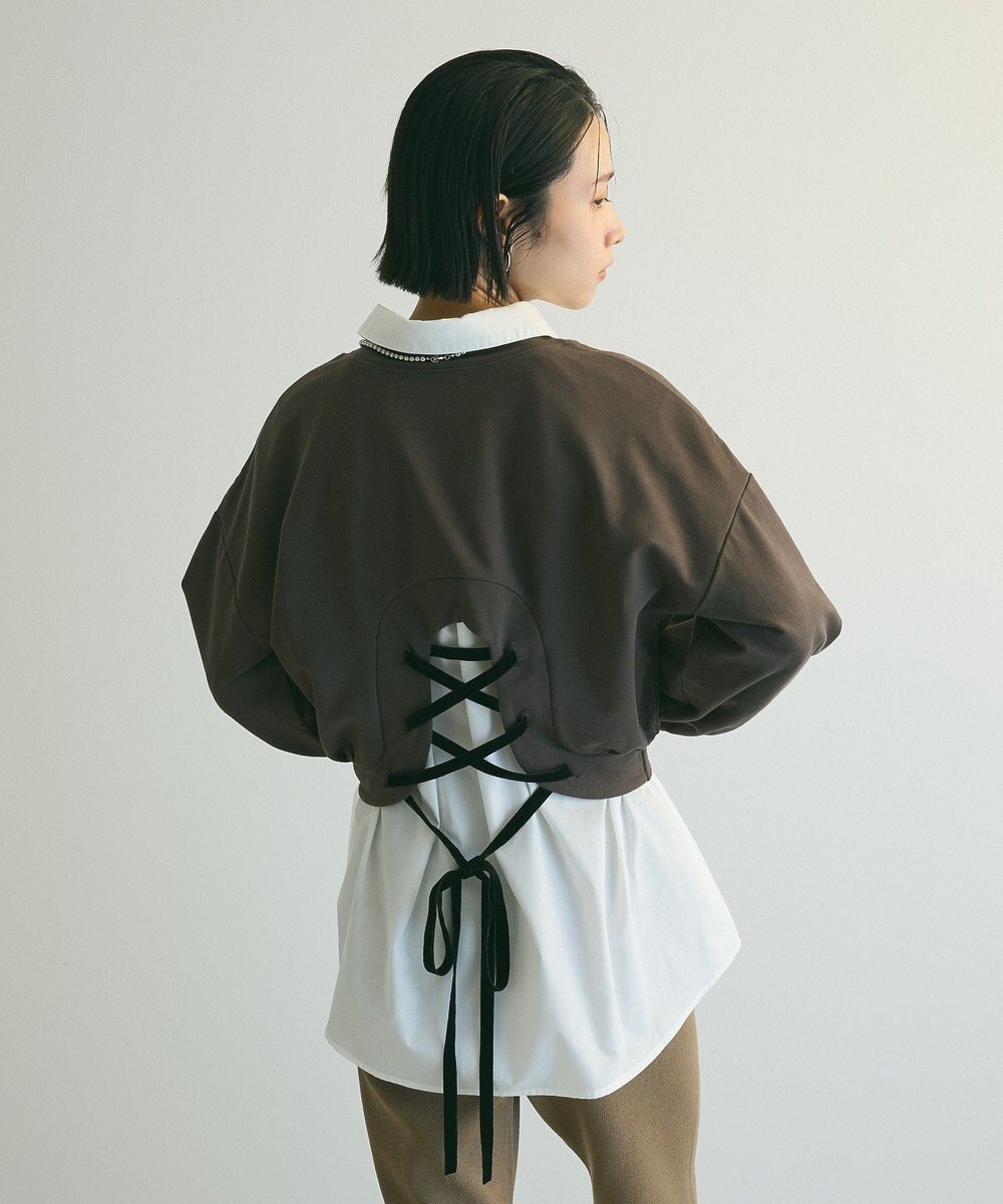 Green Parks ａ．バックレースアップスウェット 