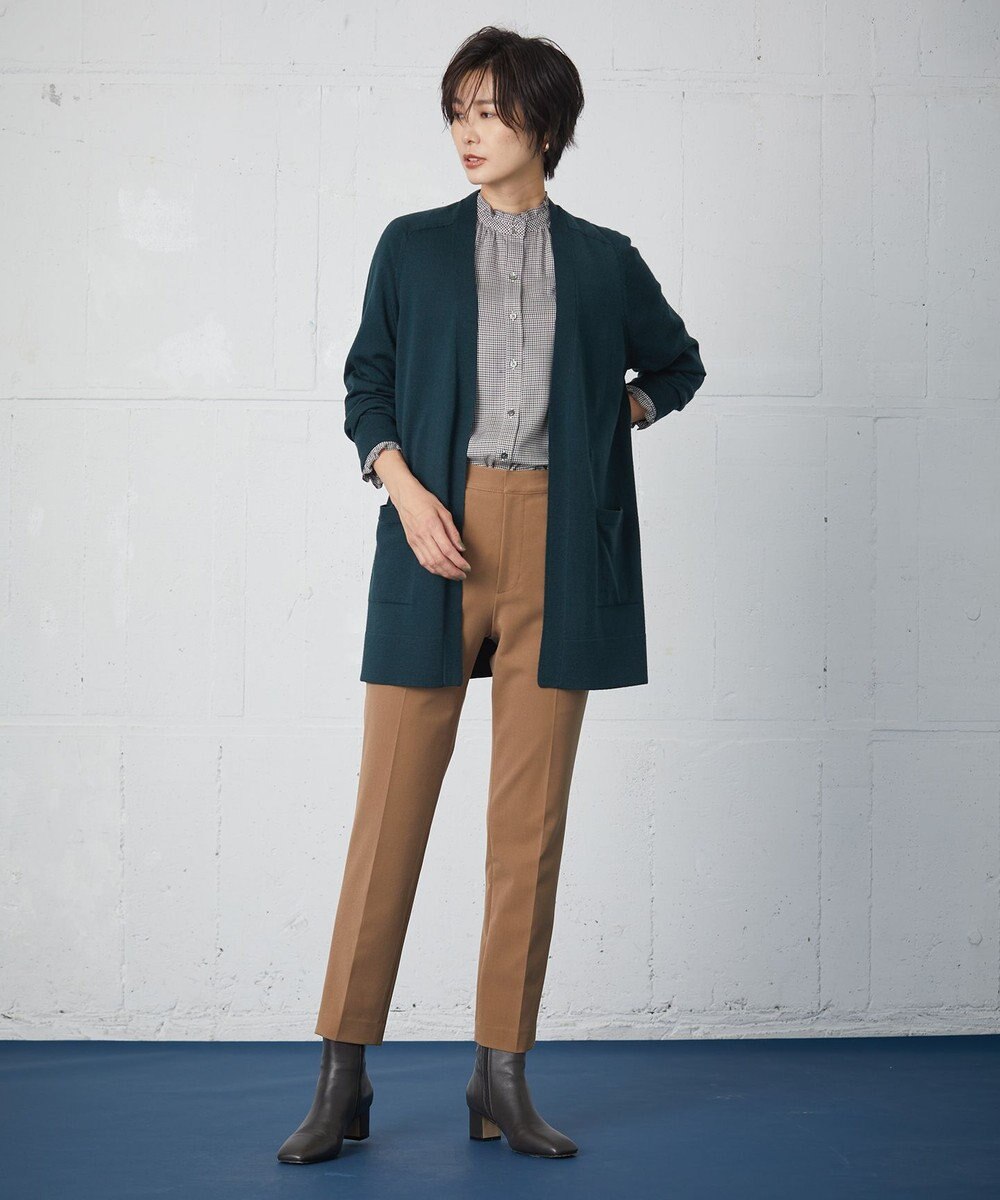 J.PRESS LADIES 【洗える】KNIT BASIC ロング カーディガン 