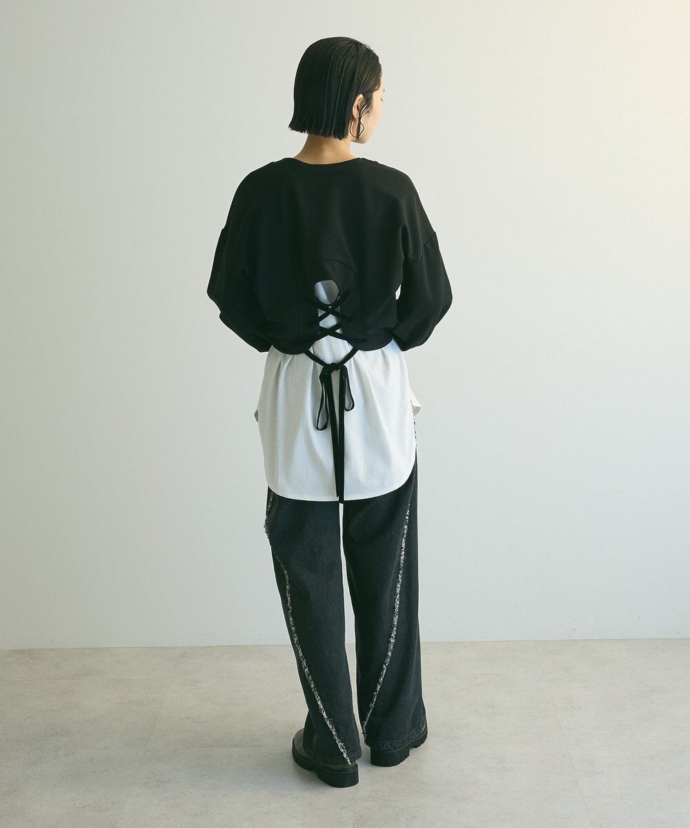 Green Parks ａ．バックレースアップスウェット 