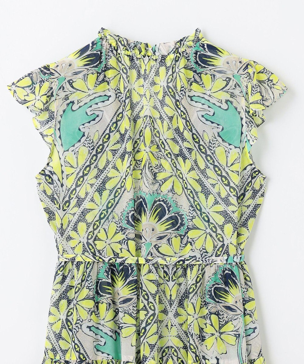 GRACE CONTINENTAL シフォンプリントティアードワンピース 