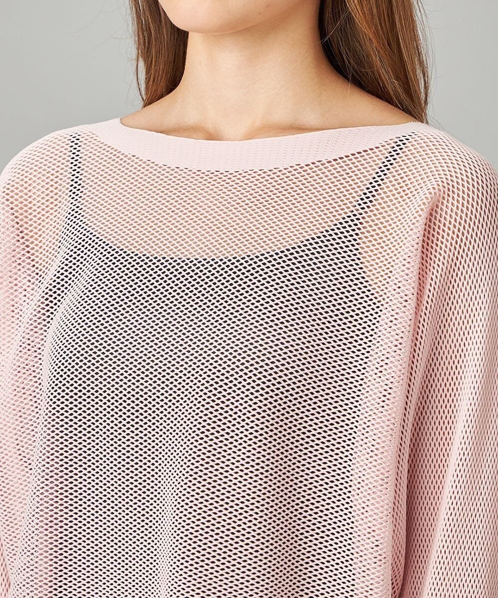 Chacott 【ノーソーイングニット】7分袖メッシュニットTシャツ 