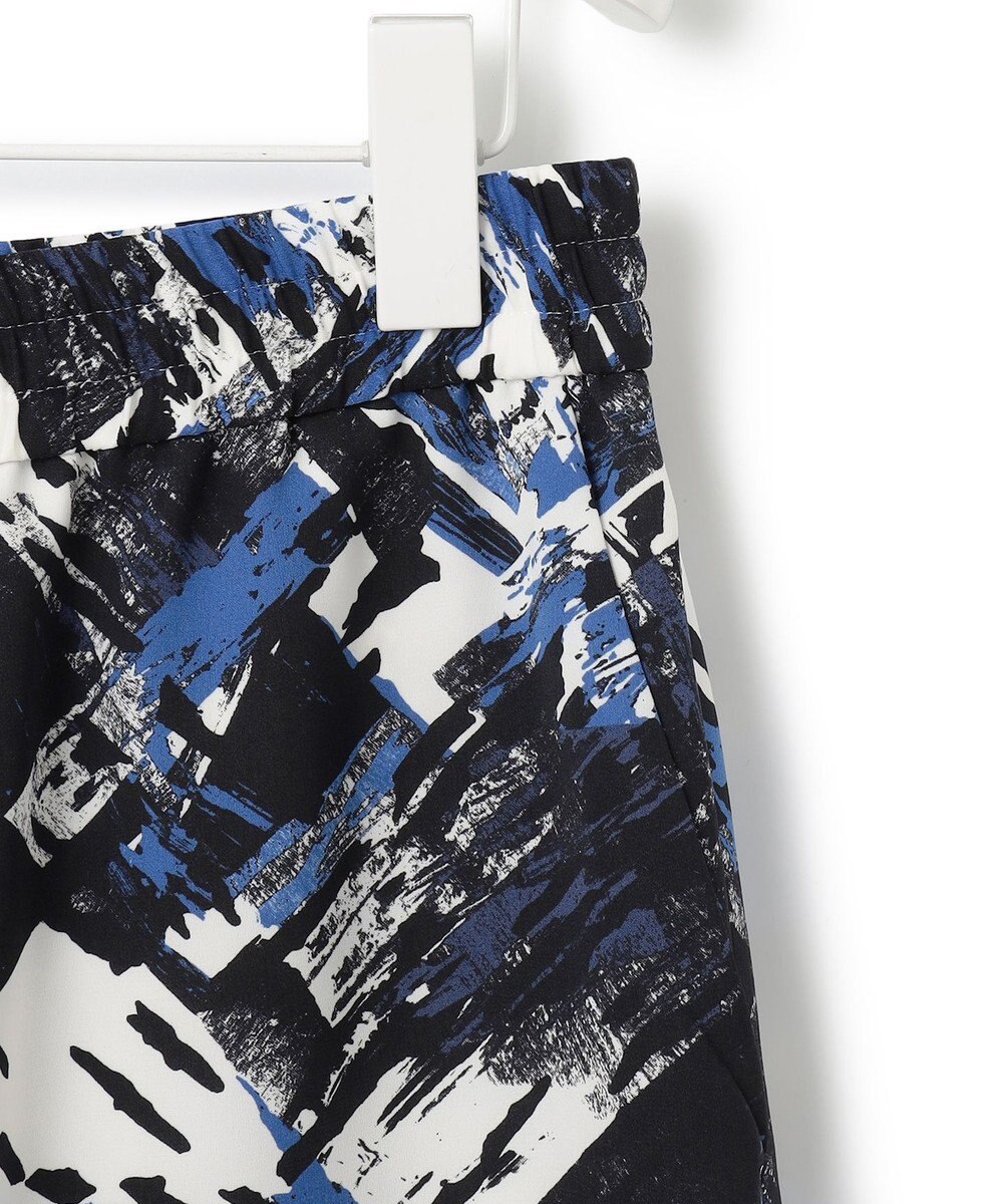 ICB L 【洗える】 ブラッシュプリント ワイドパンツ 