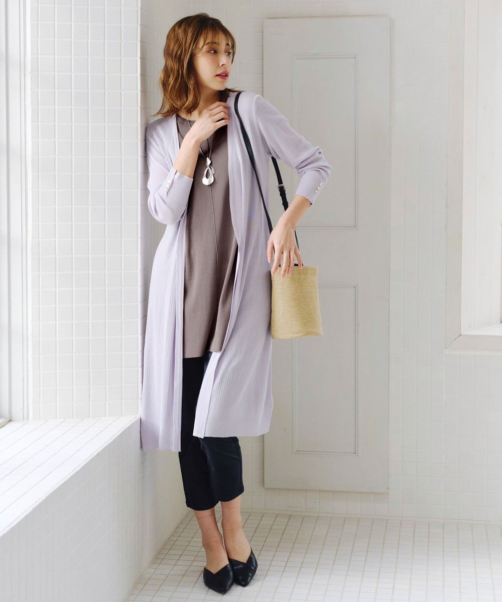 Tiaclasse 【洗える】フレンチスリーブニットチュニック 