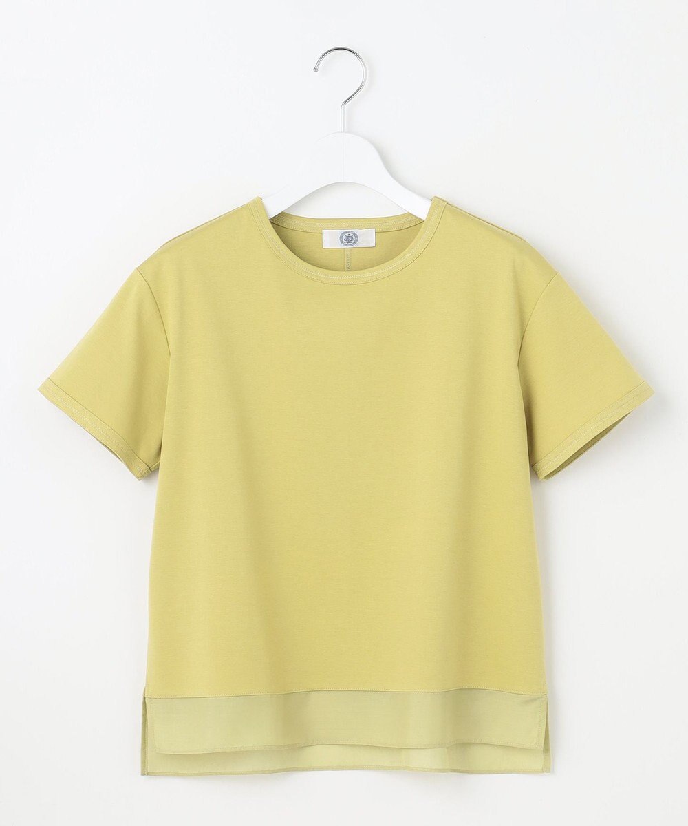 J.PRESS LADIES 【WEB限定カラーあり・洗える】コットンスムース シアーデザイン カットソー 