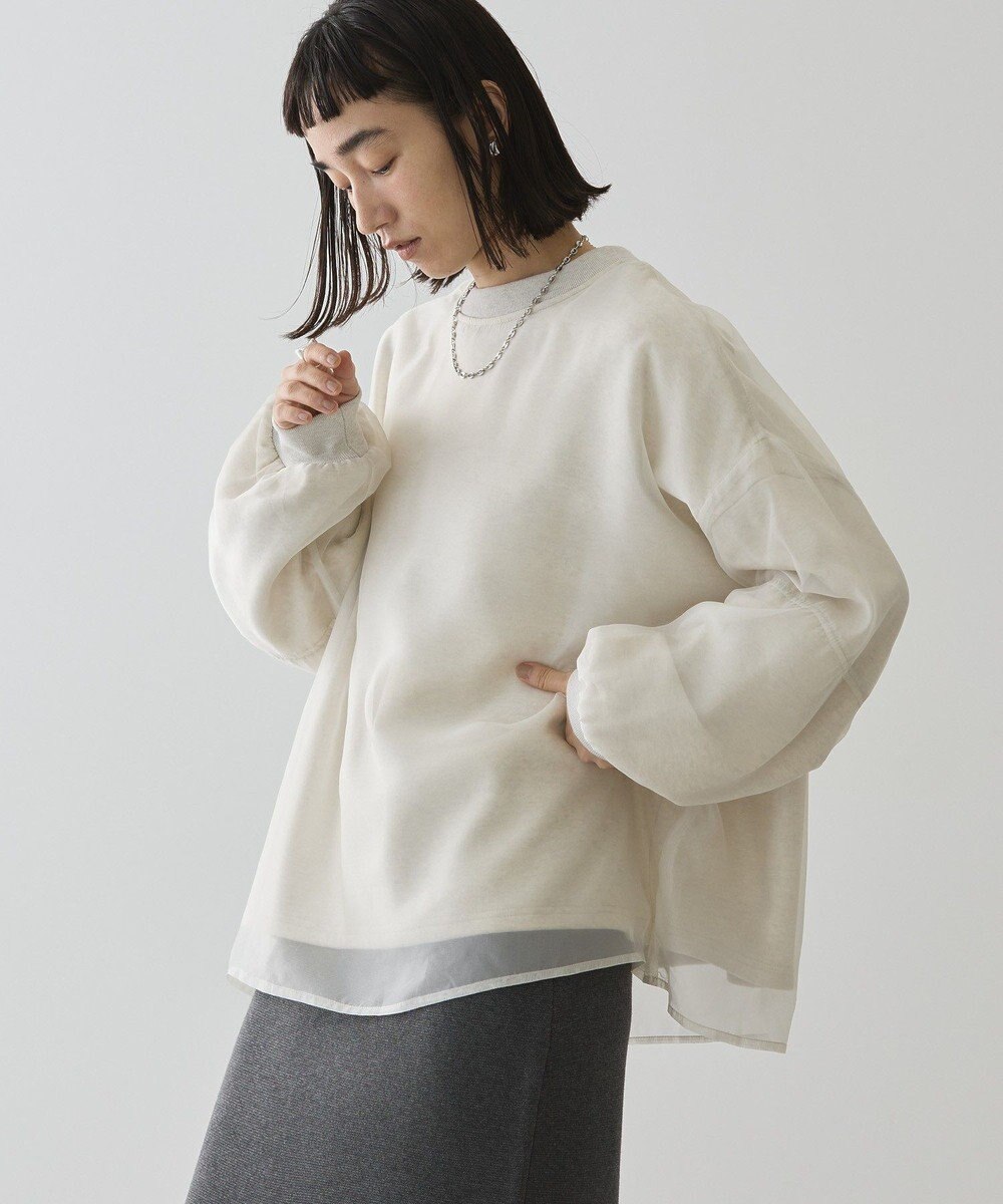 AMERICAN HOLIC オーガンジーレイヤードスウェット 