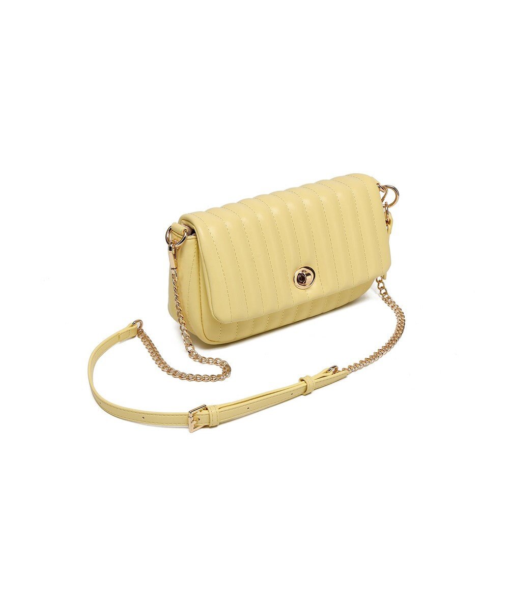 style code 【MERCURYDUO/マーキュリーデュオ】ストライプキルティング　フラップショルダーバッグ 