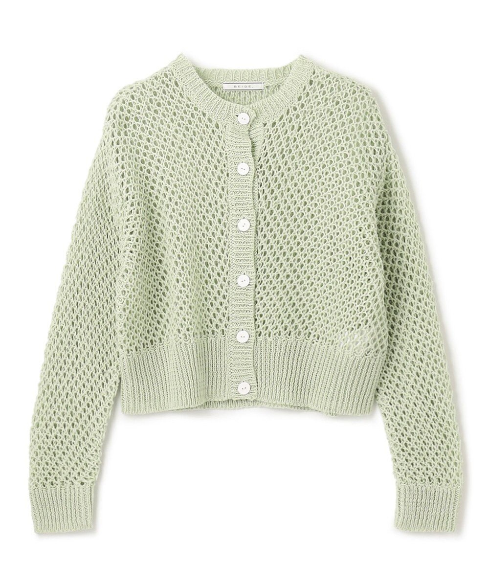 BEIGE， CACTUS / メッシュカーディガン 