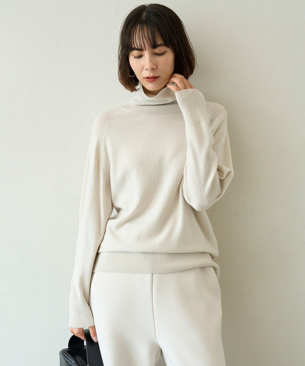 UNFILO カシミヤビスコース ニットタートル 