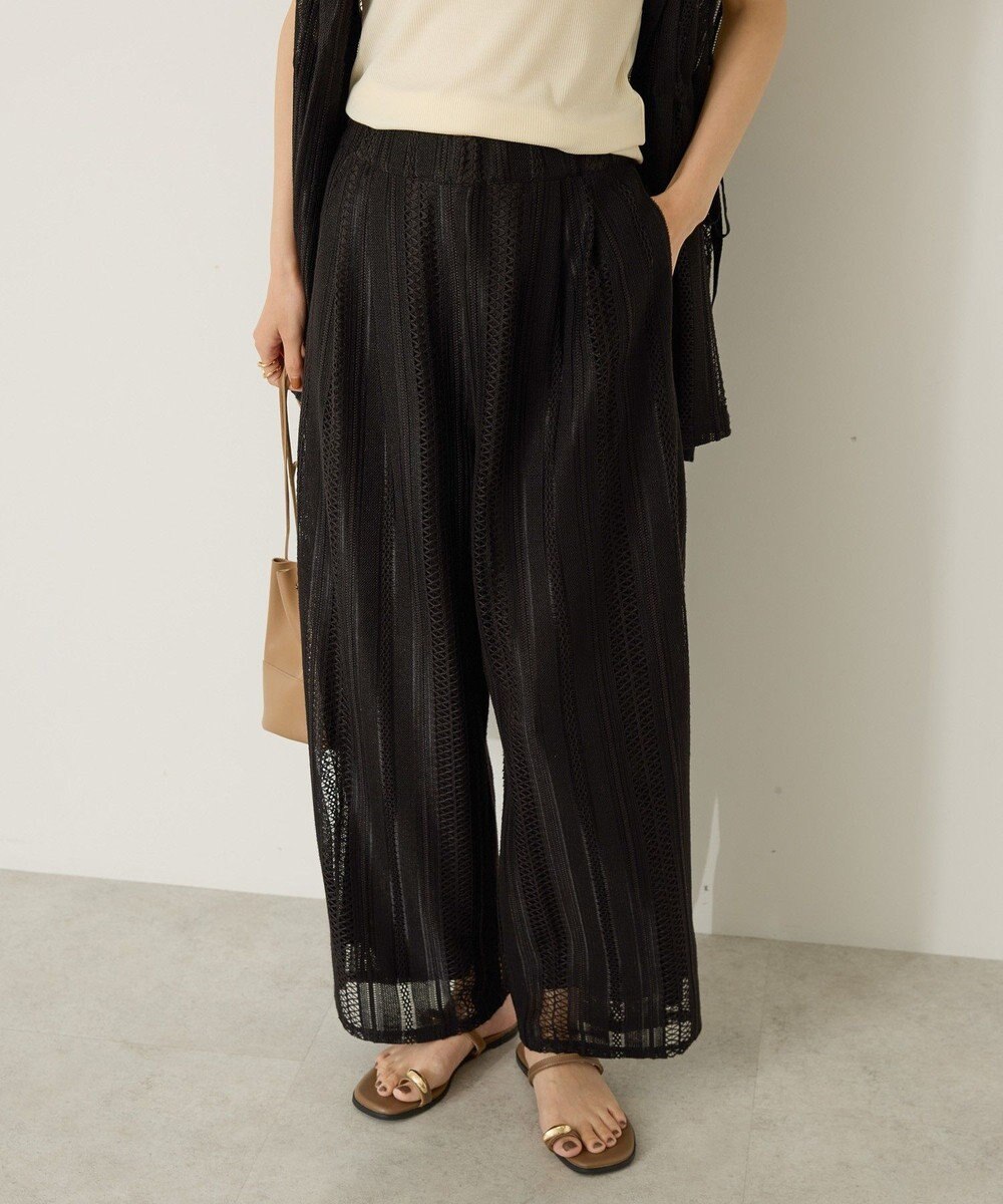 AMERICAN HOLIC 幾何学レースイージーパンツ 