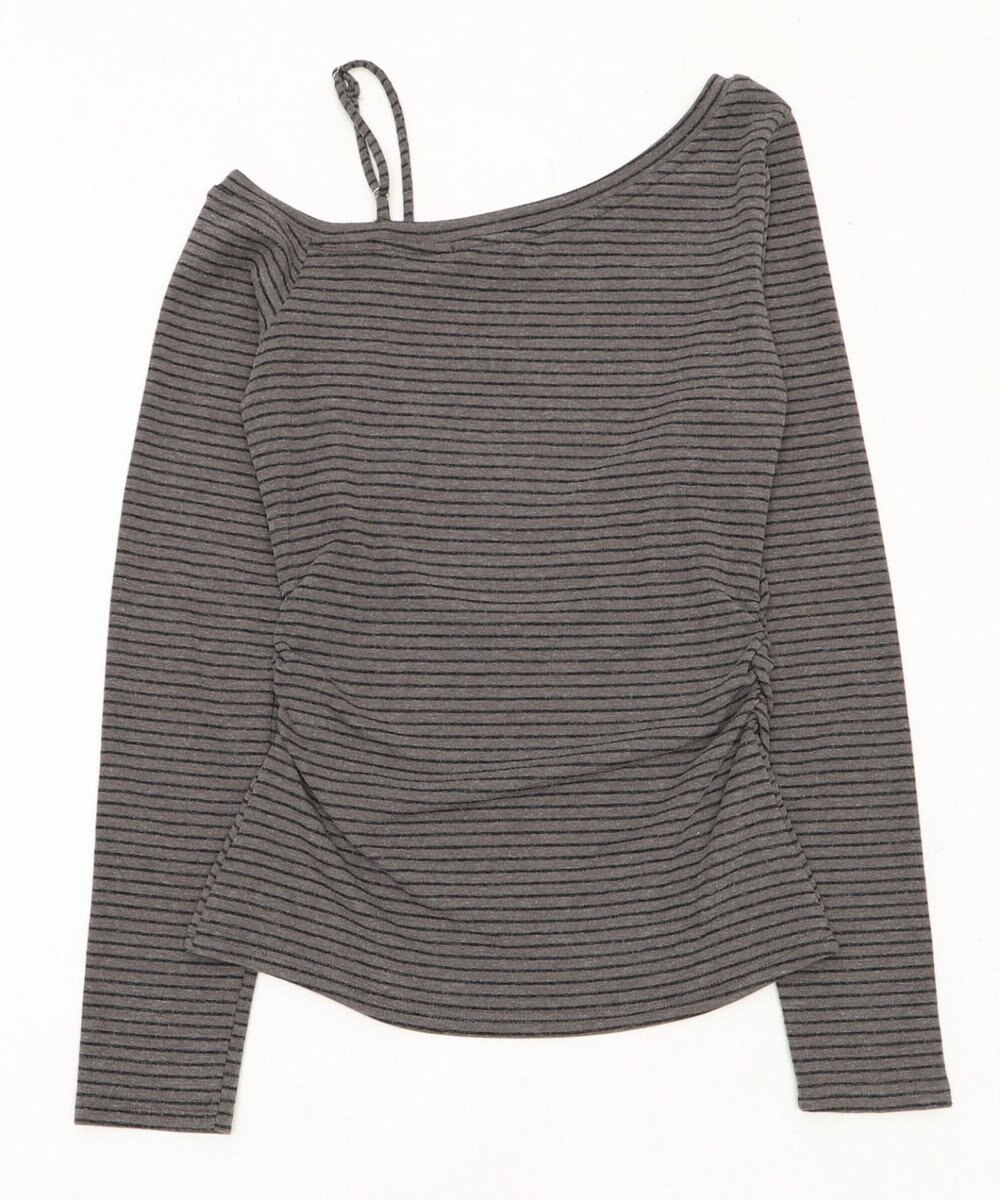 WEGO チョーカー付きボーダーロゴトップ 