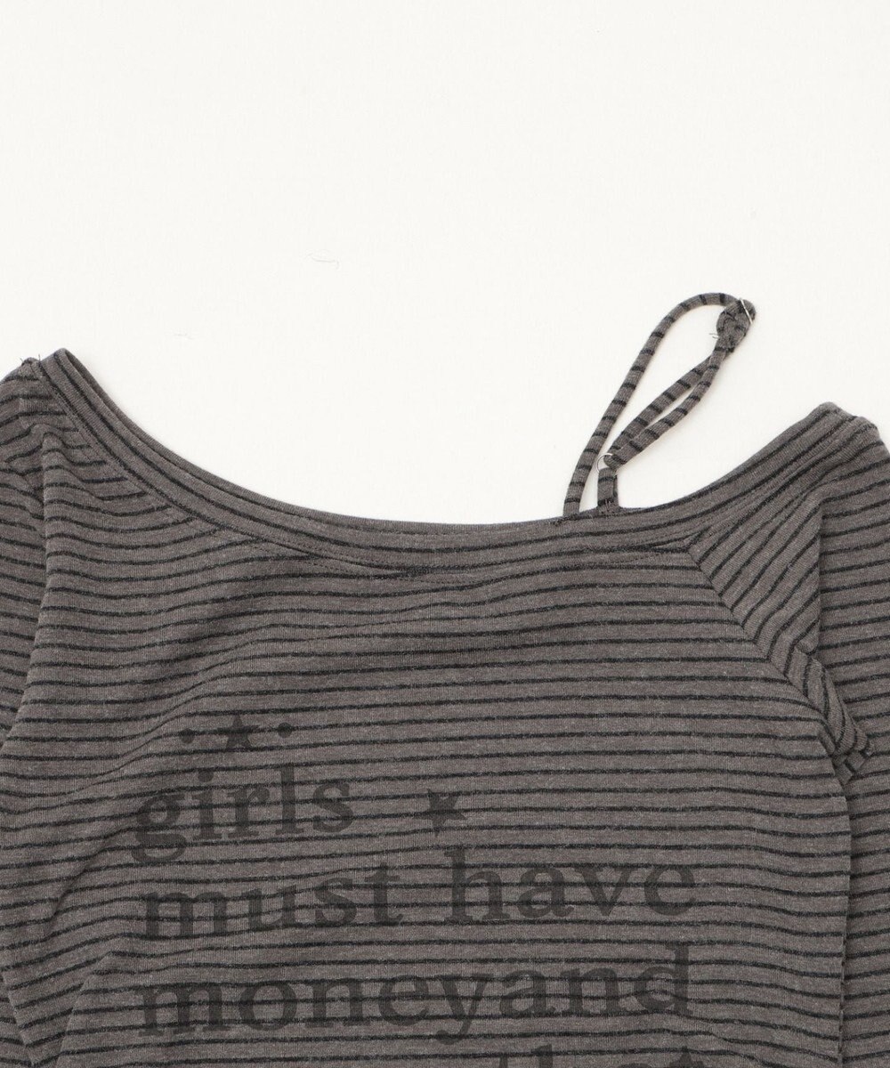 WEGO チョーカー付きボーダーロゴトップ 