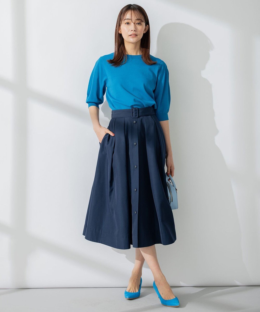 組曲 カラータフタベルト付き スカート 