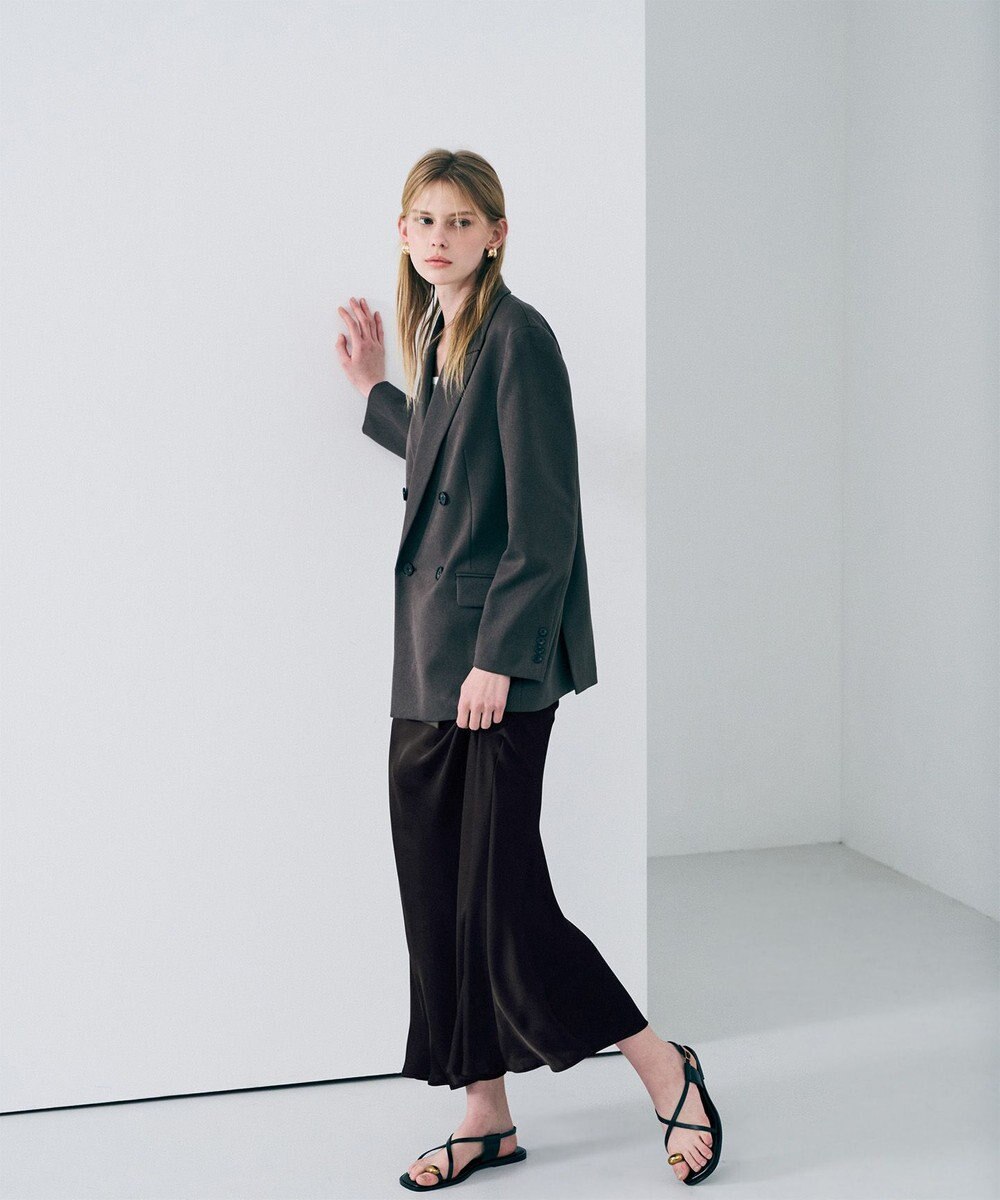 uncrave ライトダブルサテン バイアススカート 