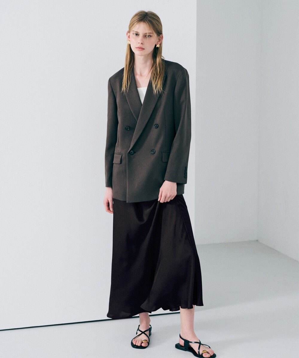 uncrave ライトダブルサテン バイアススカート 