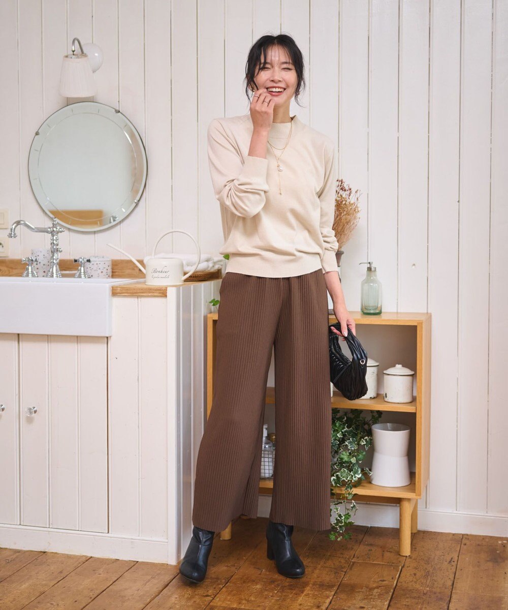 WEGO 【WEB限定/25年秋冬新作/洗濯OK/毛玉レス】ハイネックプルオーバー 