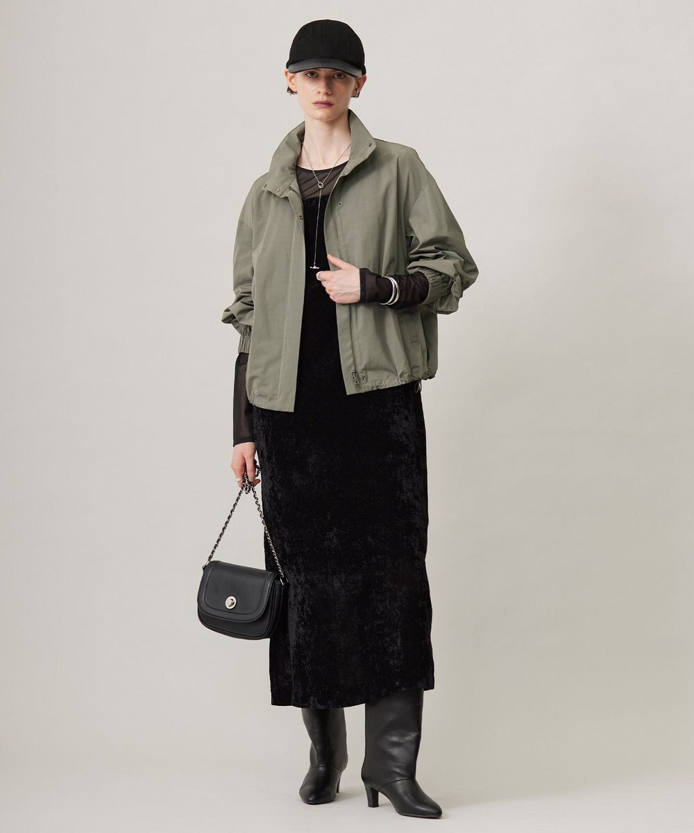 ICB 【洗える】 シアーベルベット キャミソールワンピース 