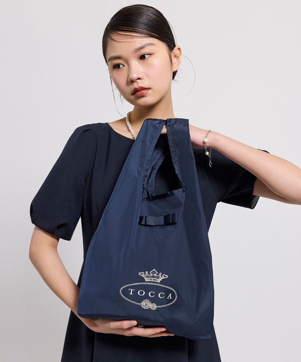 TOCCA 【WEB＆一部店舗限定】【折り畳み収納可能】POINT OF RIBBON ECOBAG エコバッグ 