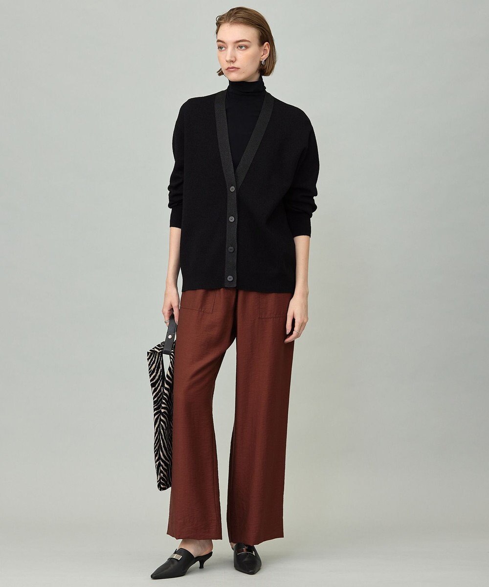 ICB 【洗える】 パウダリーチュール ハイネックトップス 