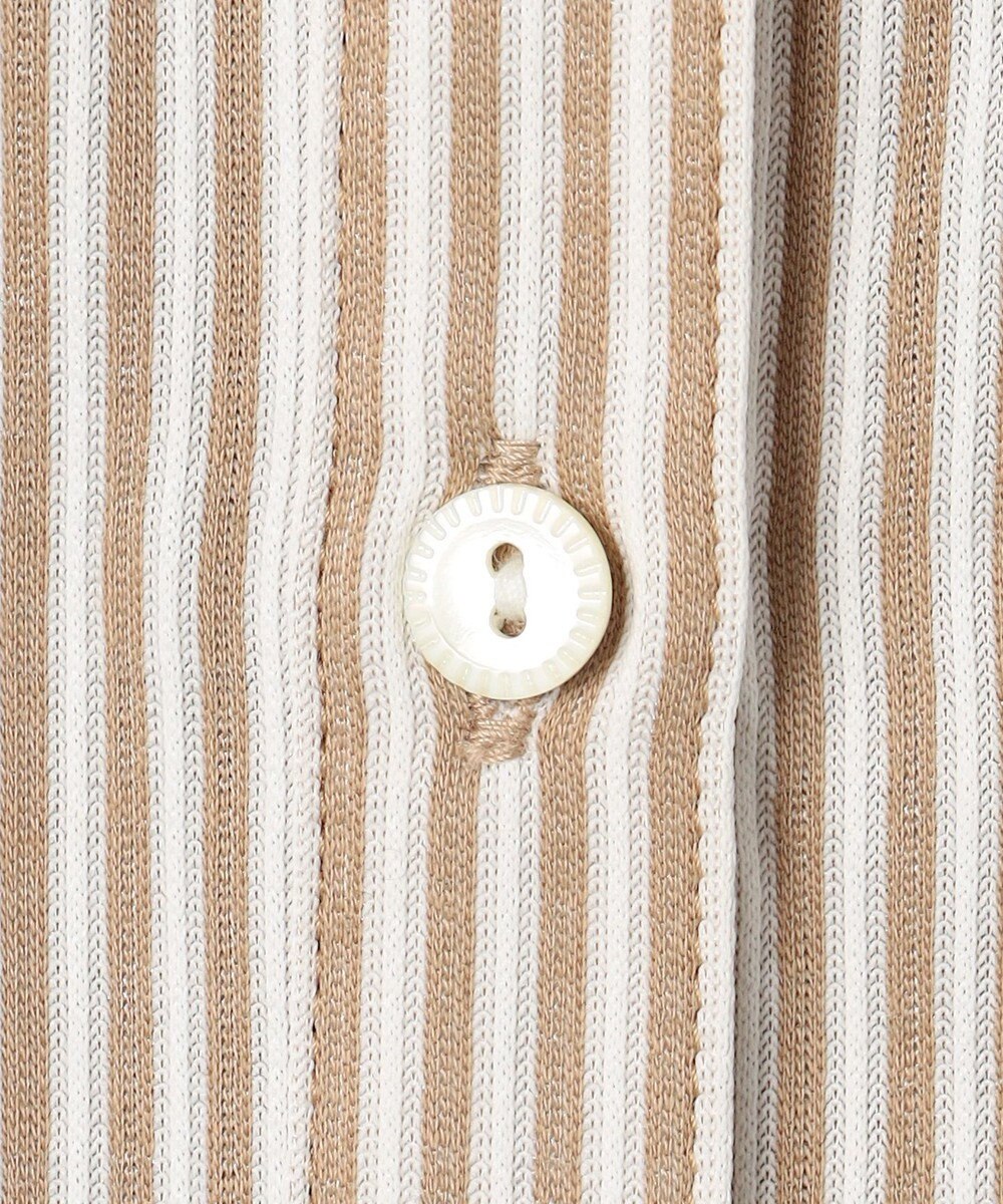 J.PRESS LADIES ストライプジャガード バンドカラー カットソー 