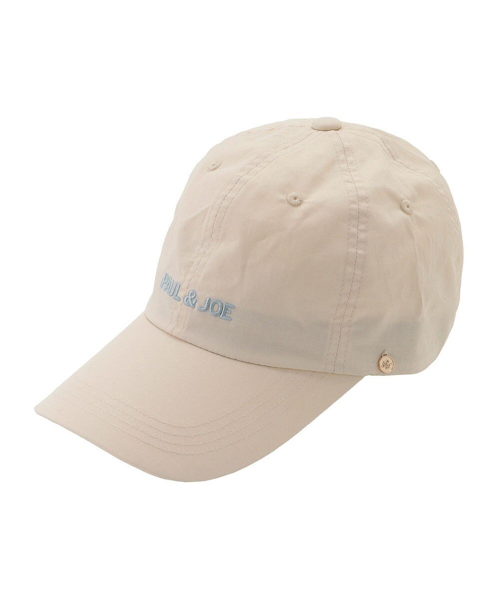 MOONBAT PAUL&JOE ACCESSOIRES(ポール&ジョー）ロゴ入り 深キャップ 帽子 ネコチャーム付 UVカット 