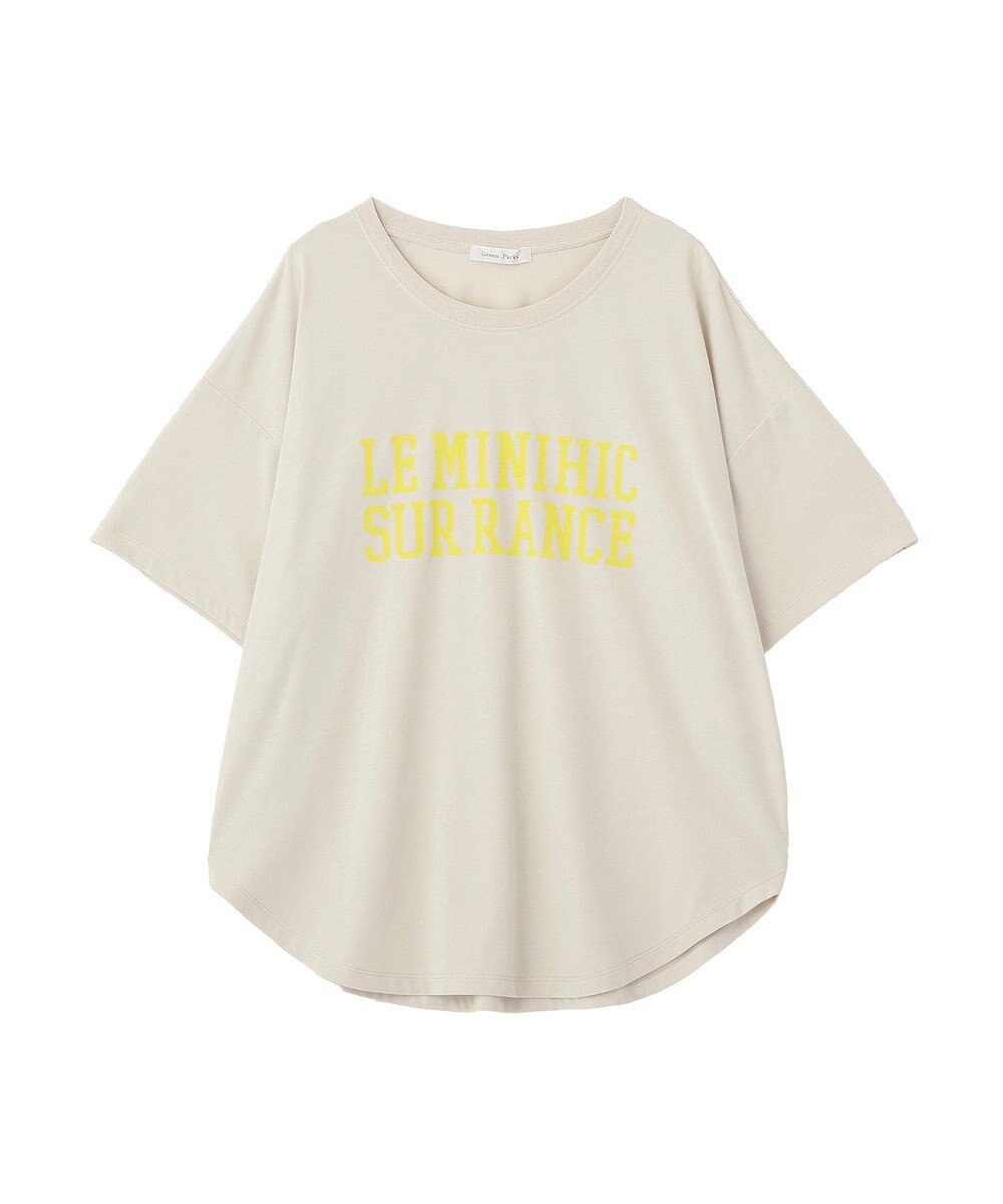Green Parks 裾ラウンド機能ロゴTシャツ 