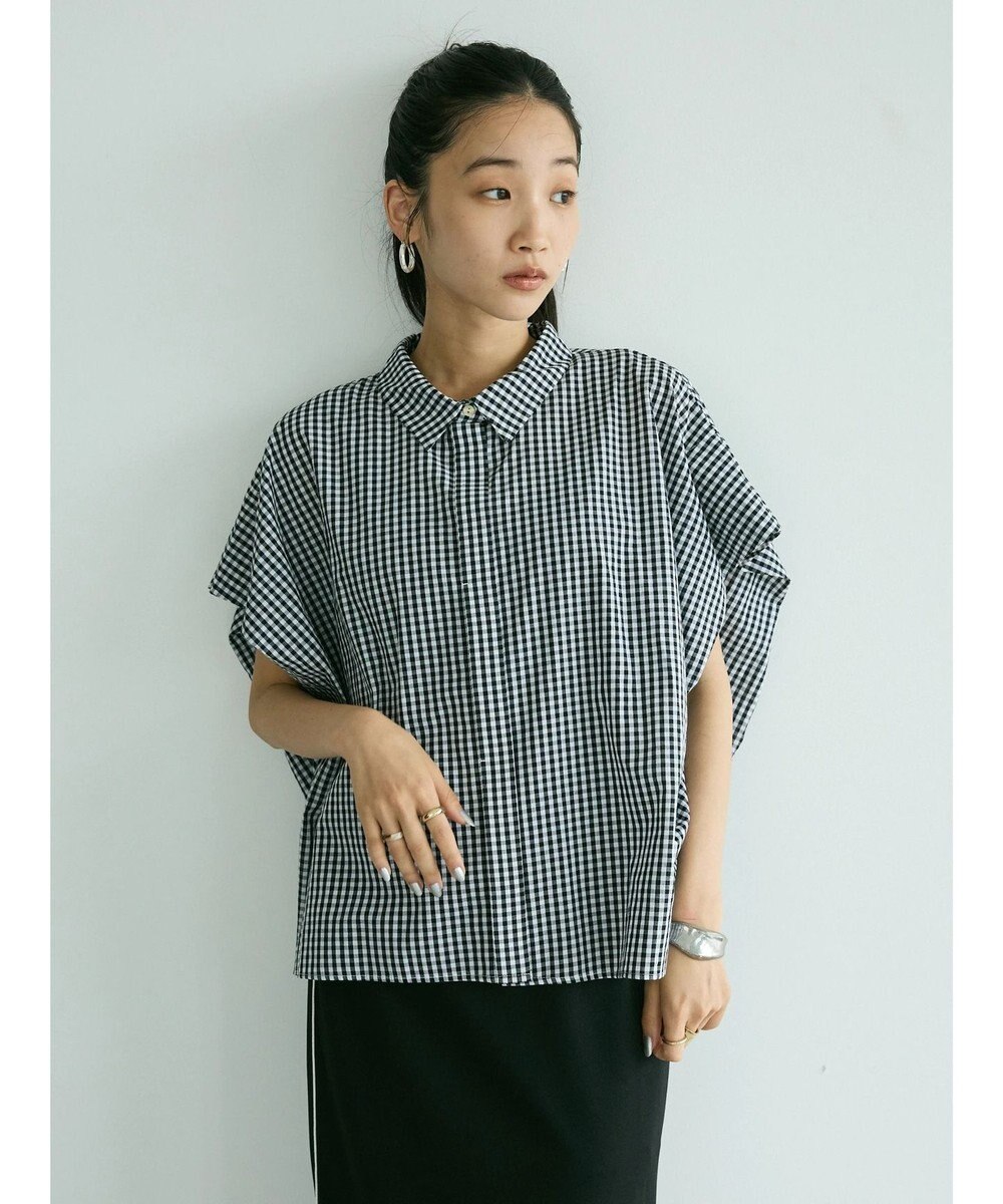 CRAFT STANDARD BOUTIQUE ステンサイドソリッドギンガムチェックブラウス 