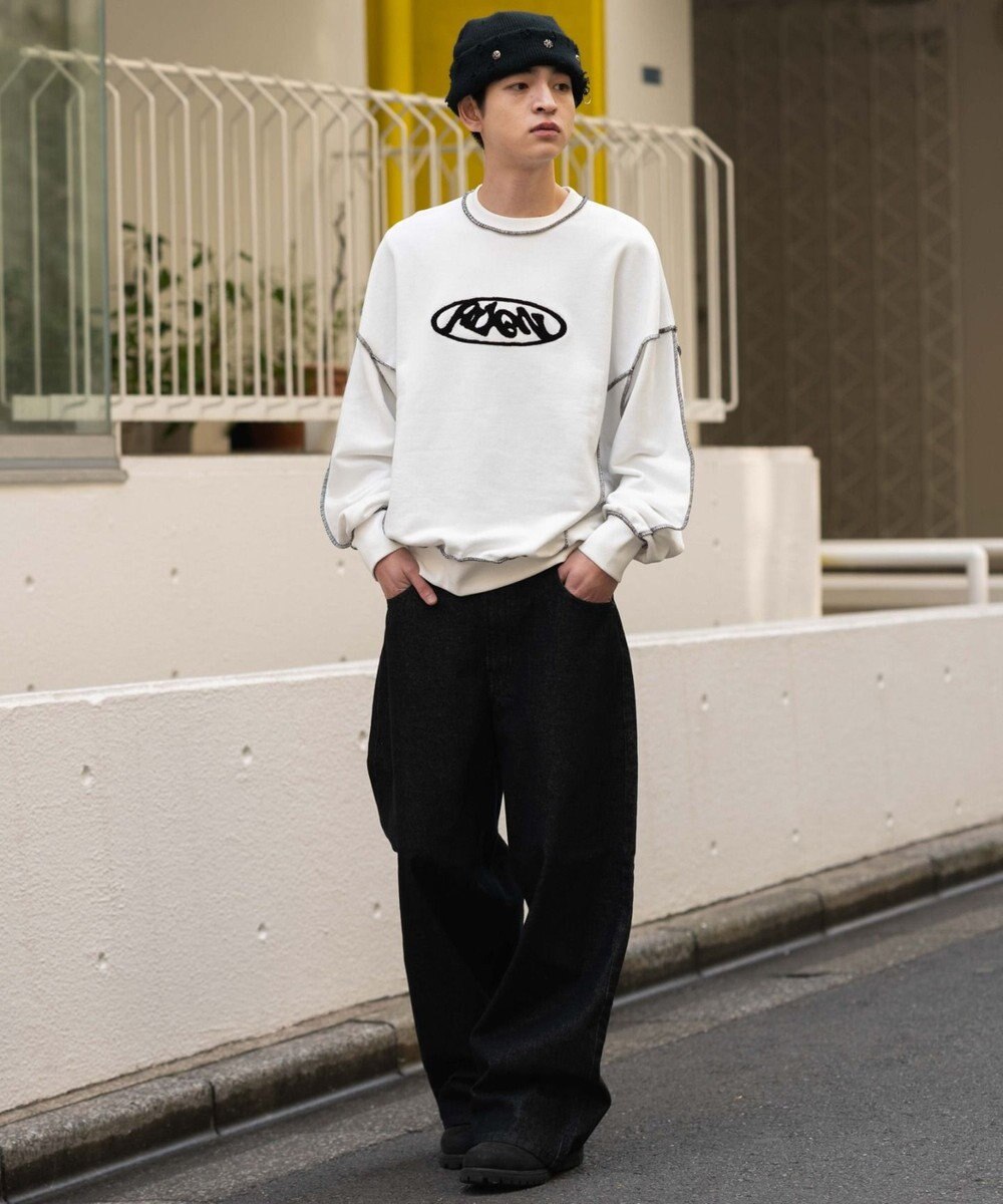 WEGO 【SMLサイズ展開】エクストラバギーデニムパンツ 