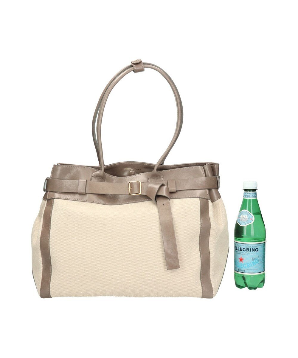 INTER-CHAUSSURES 【CHRISTIAN VILLA】レザーハンドルキャンバストート 