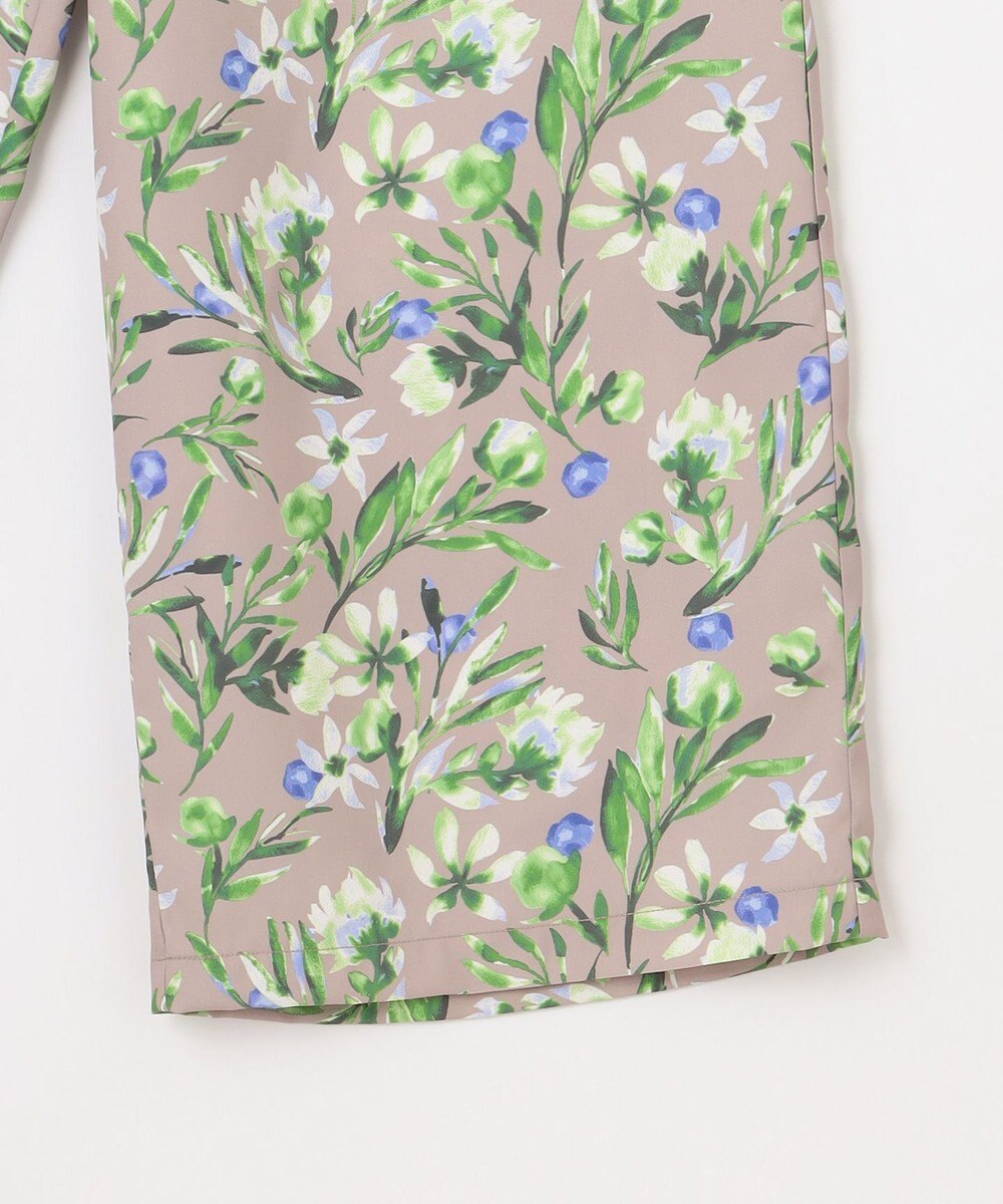 ANY L 【ウエストゴム/洗濯機可能】フラワープリントリラックスパンツ 