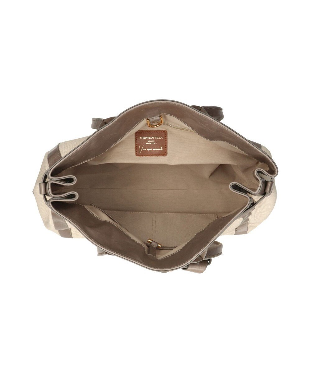 INTER-CHAUSSURES 【CHRISTIAN VILLA】レザーハンドルキャンバストート 