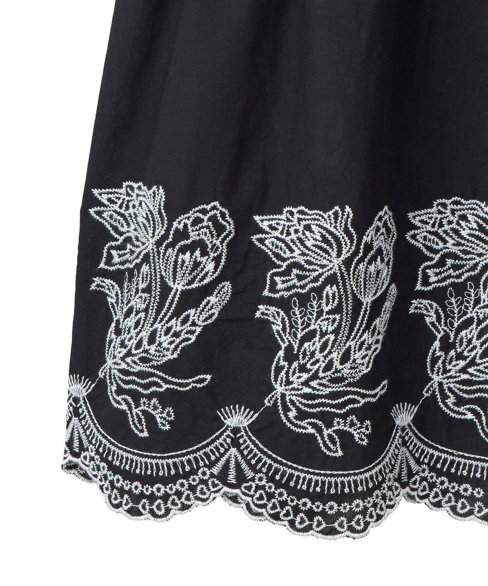 Green Parks ■ＥＳＣＡＲ　バイカラー刺繍ティアードスカート 