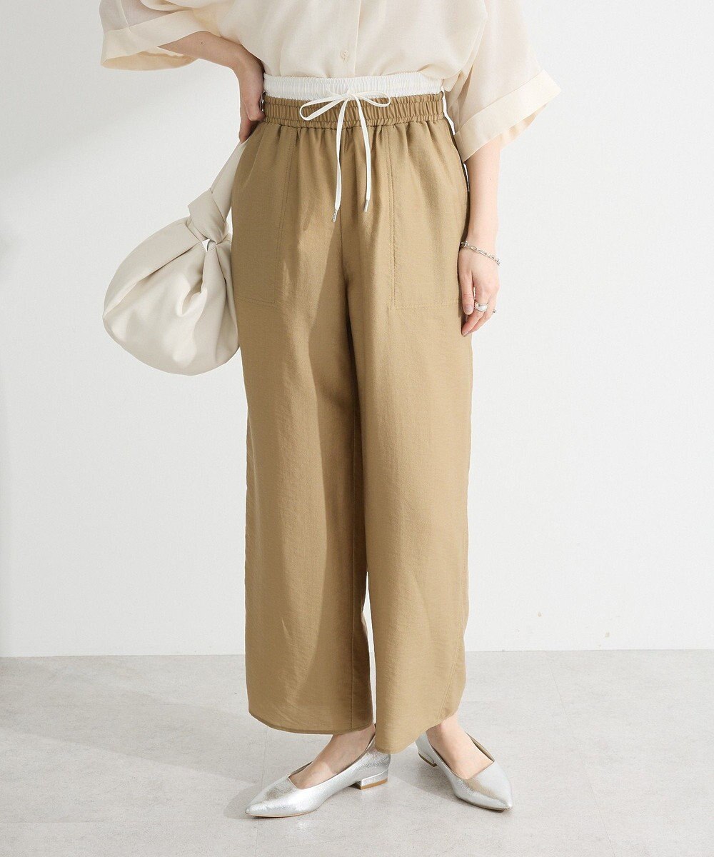 Green Parks 接触冷感ウエストレイヤードツイルパンツ 