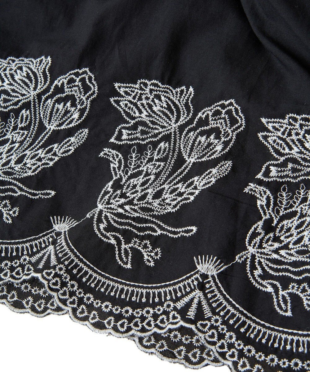 Green Parks ■ＥＳＣＡＲ　バイカラー刺繍ティアードスカート 