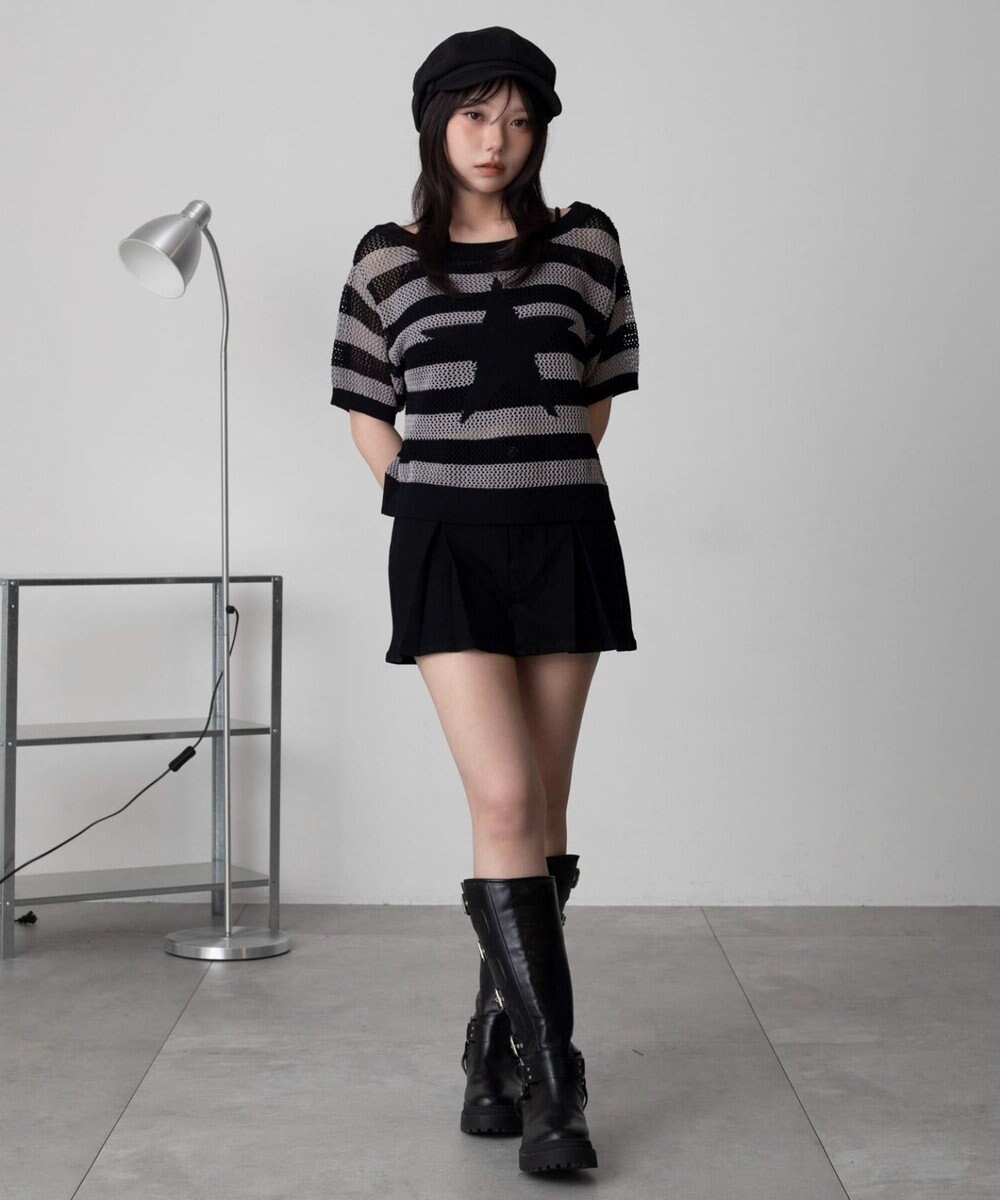 WEGO オフショルメッシュニット（S） 
