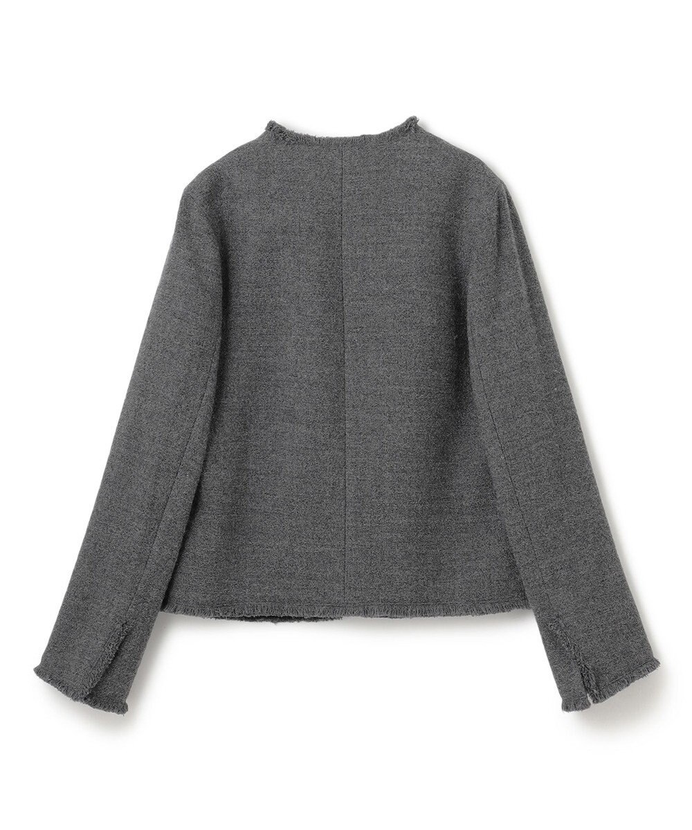 BEIGE， MILLAM / フェイクレザーパッチツイードジャケット 