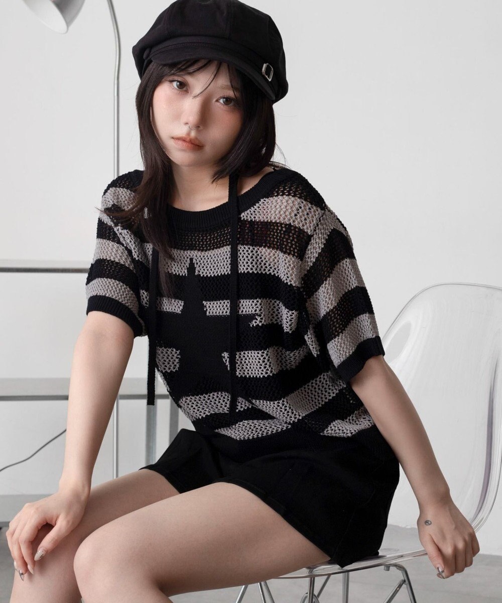 WEGO オフショルメッシュニット（S） 