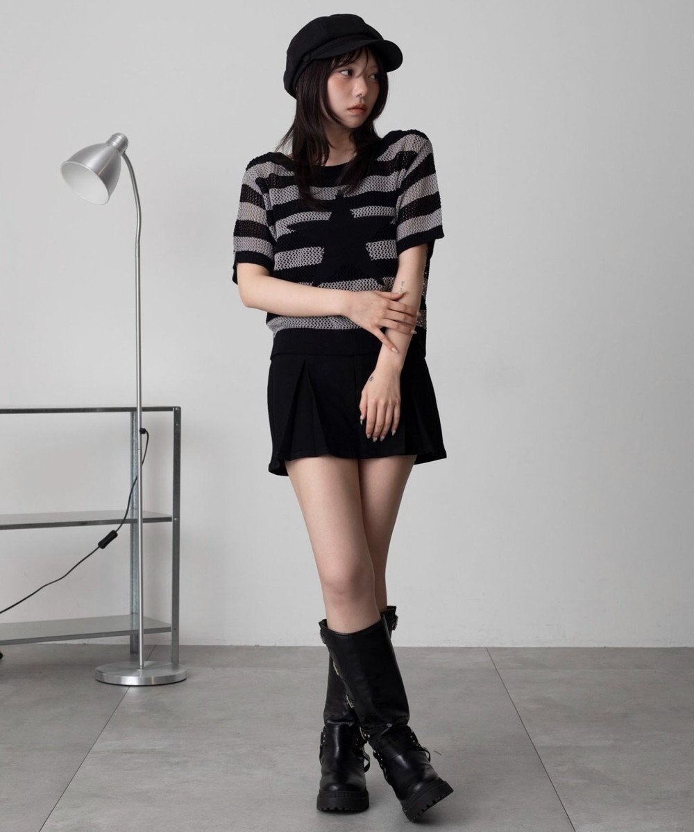 WEGO オフショルメッシュニット（S） 