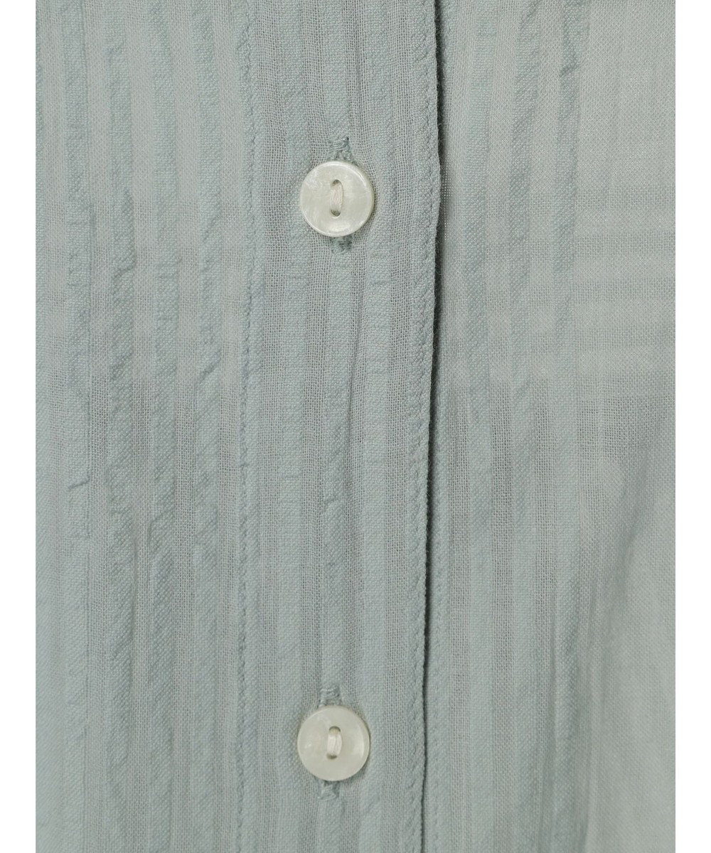 Green Parks インド綿  バンドカラーデザイン５分袖シャツ 