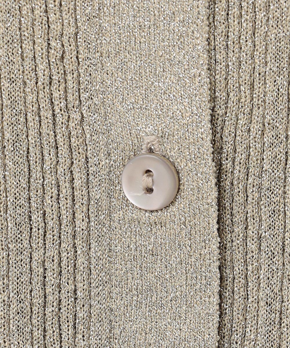 自由区 L 【カタログ掲載・アンサンブル対応・洗える】グリッターリブ カーディガン 