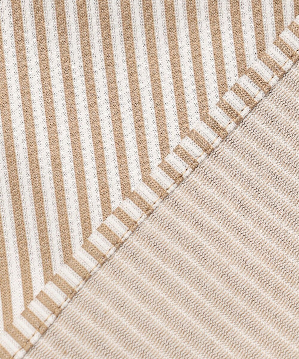 J.PRESS LADIES ストライプジャガード バンドカラー カットソー 