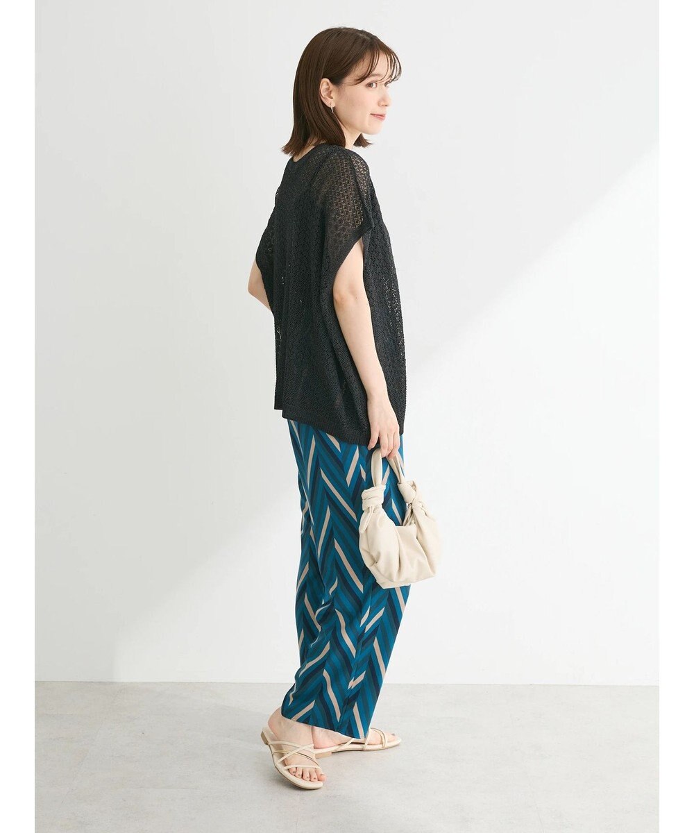 Green Parks 透かし柄ポンチョニットカーディガン 