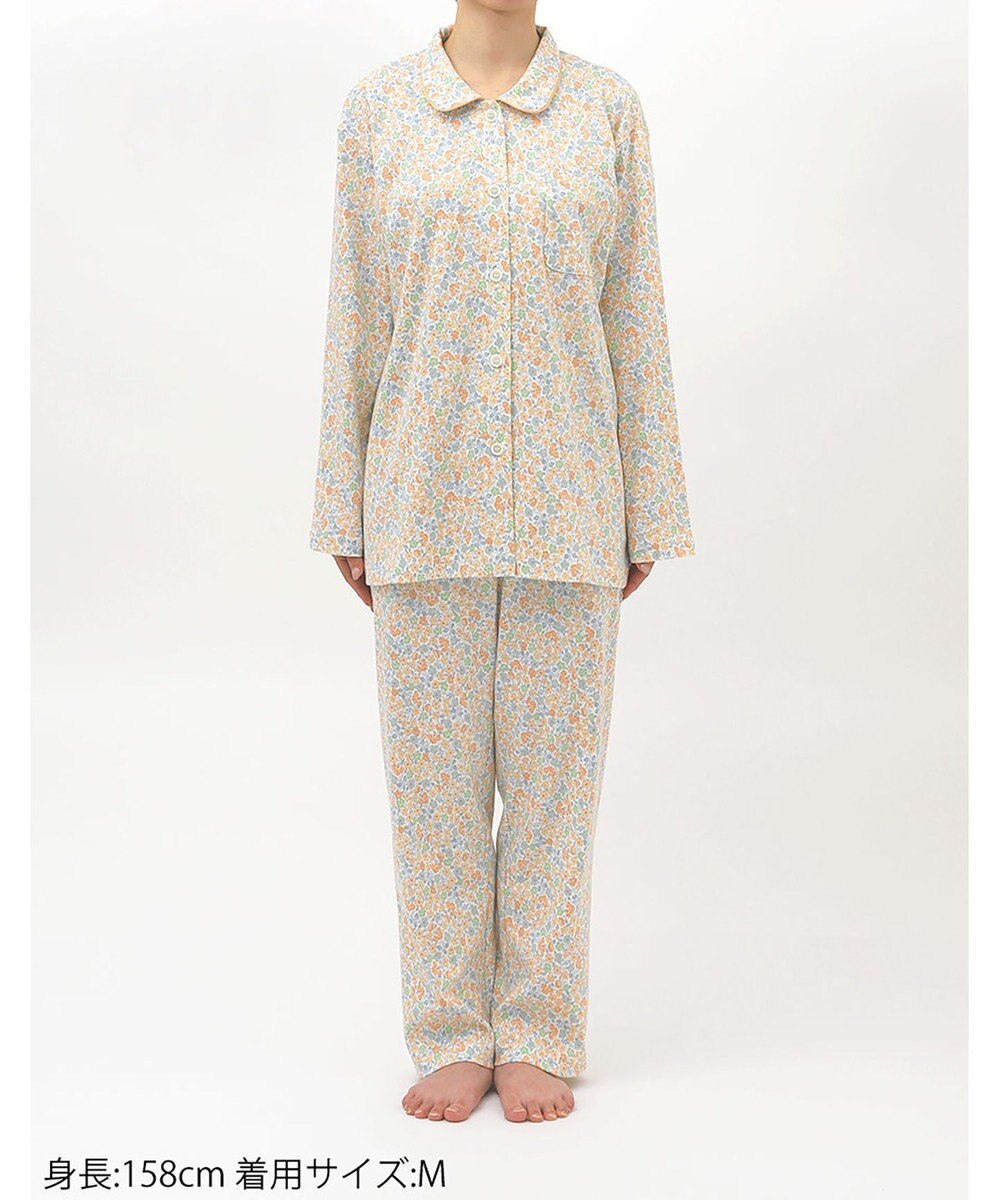 Wing パジャマ 綿100%(本体) スムース素材 長袖 長ズボン レディース EP7046 ウイング／ワコール 