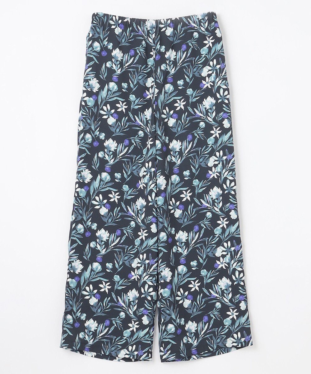 ANY L 【ウエストゴム/洗濯機可能】フラワープリントリラックスパンツ 