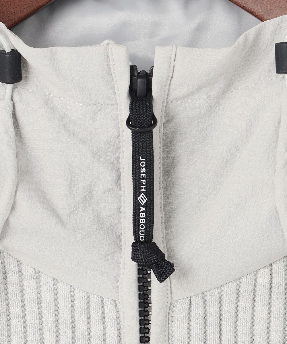 JOSEPH ABBOUD MOUNTAIN 【日本素材・ストレッチ】コットンムリネ アウトドア ニット パーカー 