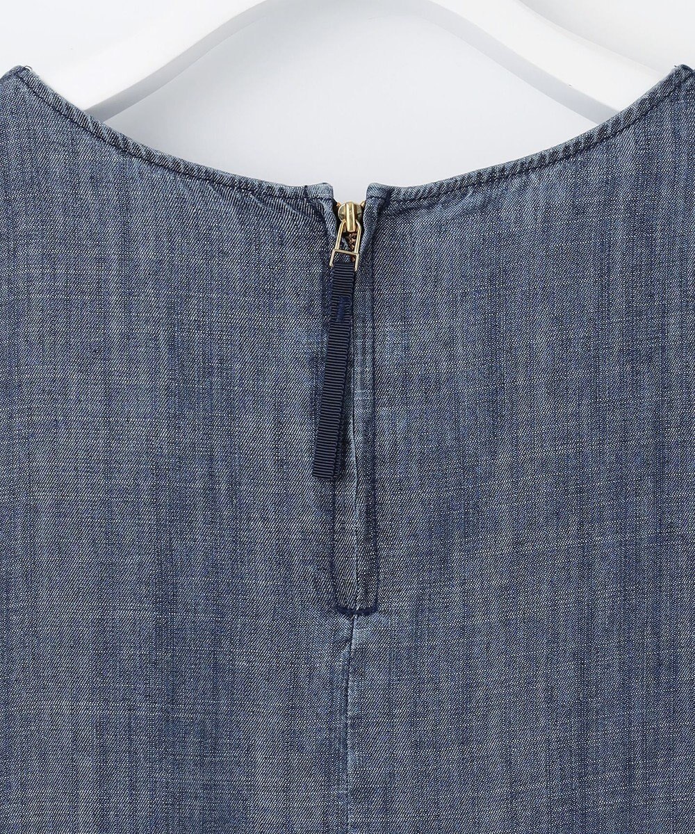 自由区 【洗える・XSサイズあり】テンセルリネンデニム  ブラウス 